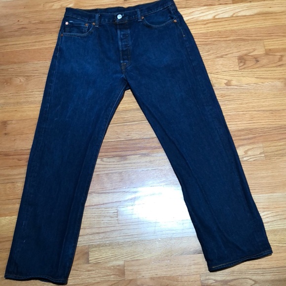 Levi's Other - Levi’s 501 Dark Blue Button Jeans Size 36/32